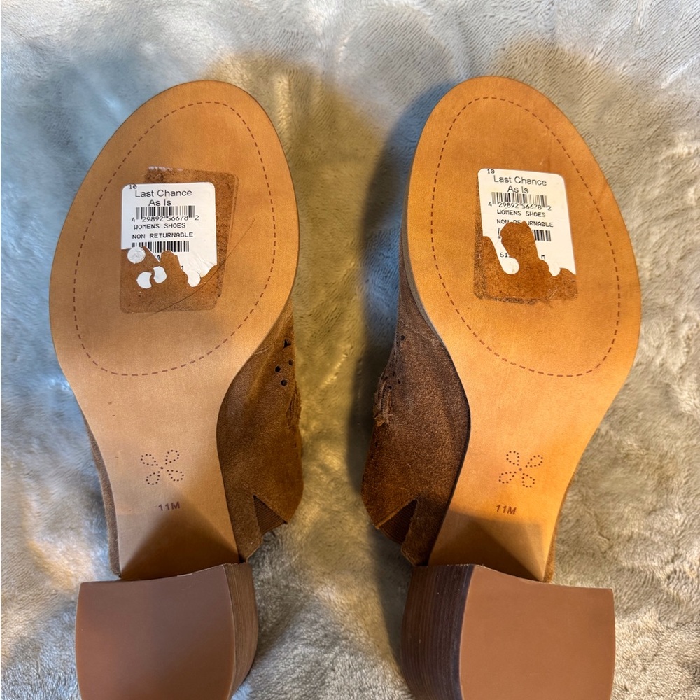 Caslon Brown Leather Perforated Mules. NWT - Picture 6 of 6